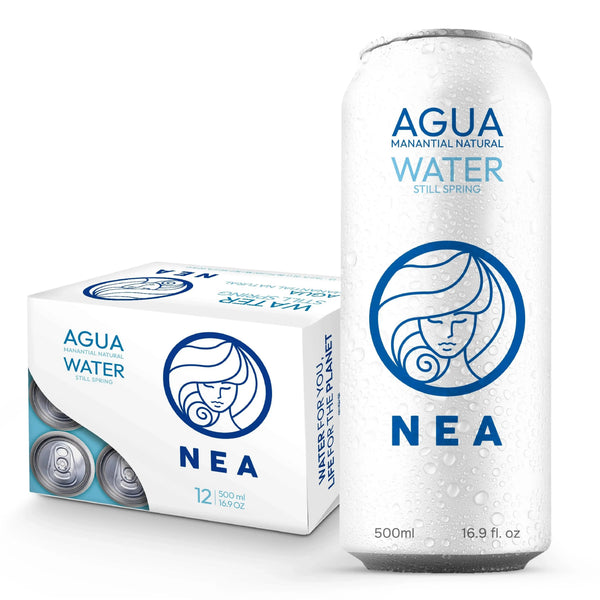 NEA Spring Water in Cans — 16.9 fl oz, 12-Pack