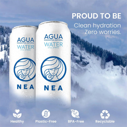 NEA Canned Water Spring Water 12 Pack Drink Nea Water