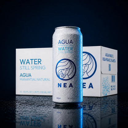 NEA Spring Water in Cans — 16.9 fl oz, 12-Pack