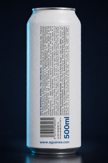 NEA Spring Water in Cans — 16.9 fl oz, 12-Pack